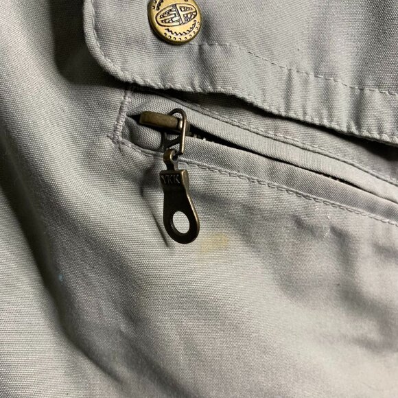 Vintage 90s European Project Utility Jacket L Grey Full Zipper Snaps Pockets - Picture 6 of 8